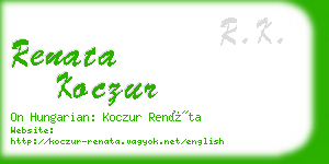 renata koczur business card